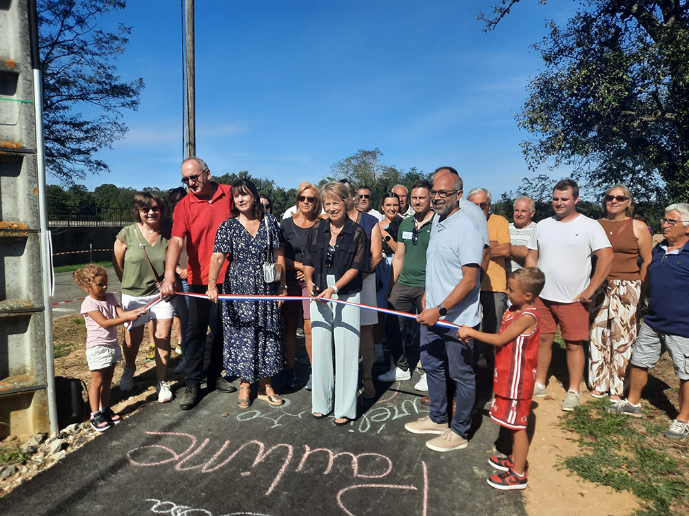Inauguration de la liaison douce entre Lent et Servas le 5 septembre 2026, coupure du ruban avec les maires, élus et habitants